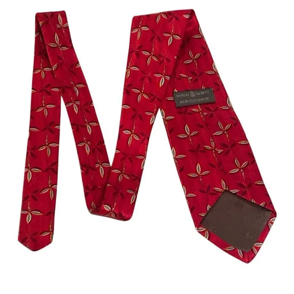 Robert Talbott Tie Best of Class Hand Sewn Finest Silk Red Patterned